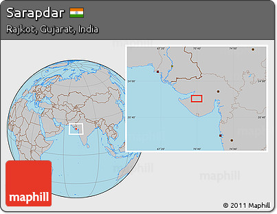 Gray Location Map of Sarapdar