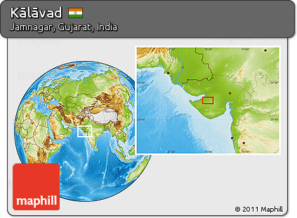 Physical Location Map of Kālāvad