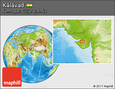 Physical Location Map of Kālāvad