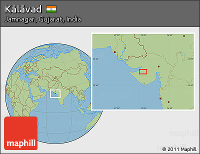 Savanna Style Location Map of Kālāvad