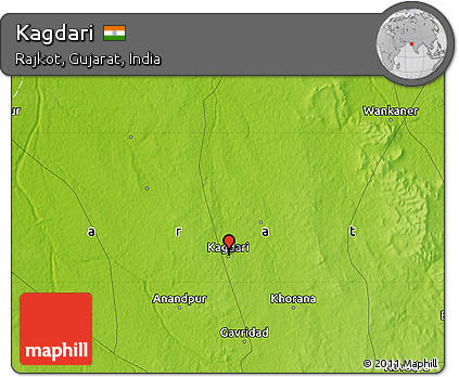 Physical Map of Kagdari