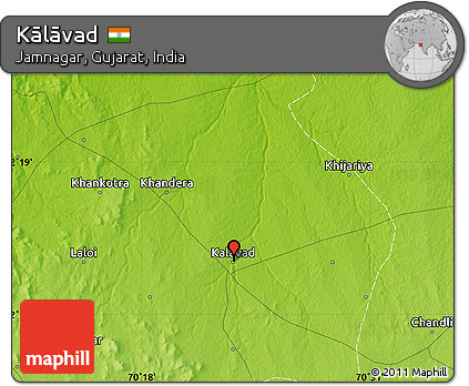 Physical Map of Kālāvad