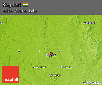Physical Map of Kagdari