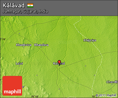 Physical Map of Kālāvad