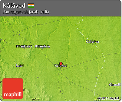Physical Map of Kālāvad