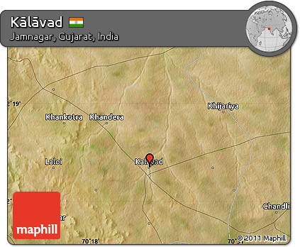 Satellite Map of Kālāvad