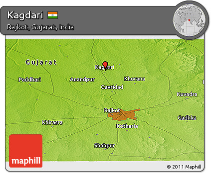 Physical Panoramic Map of Kagdari