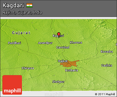 Physical Panoramic Map of Kagdari