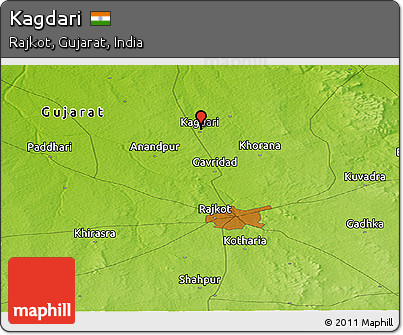 Physical Panoramic Map of Kagdari