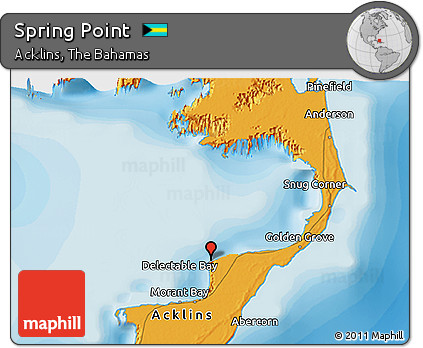 Political 3D Map of Spring Point