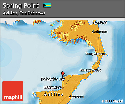 Political 3D Map of Spring Point