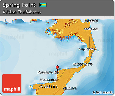 Political 3D Map of Spring Point