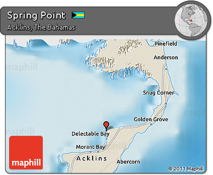 Shaded Relief 3D Map of Spring Point