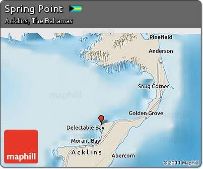 Shaded Relief 3D Map of Spring Point