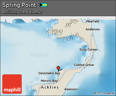 Shaded Relief 3D Map of Spring Point