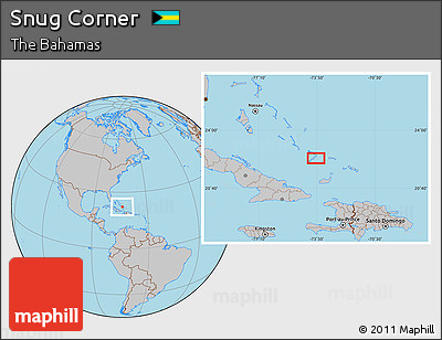 Gray Location Map of Snug Corner