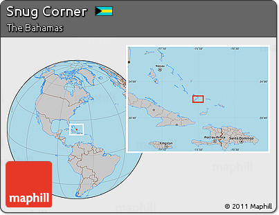 Gray Location Map of Snug Corner