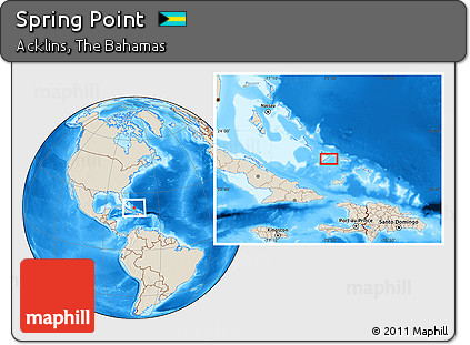 Shaded Relief Location Map of Spring Point