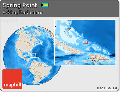 Shaded Relief Location Map of Spring Point