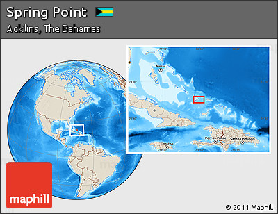 Shaded Relief Location Map of Spring Point