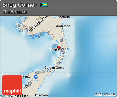 Shaded Relief Map of Snug Corner