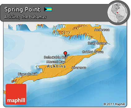 Political Panoramic Map of Spring Point