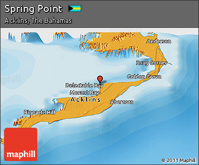 Political Panoramic Map of Spring Point