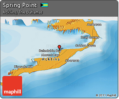 Political Panoramic Map of Spring Point
