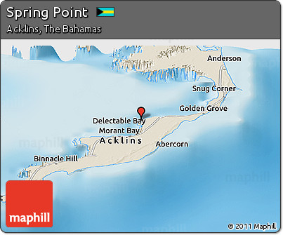 Shaded Relief Panoramic Map of Spring Point
