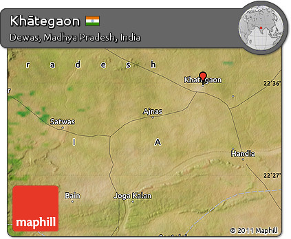 Satellite Map of Khātegaon