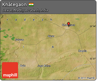 Satellite Map of Khātegaon