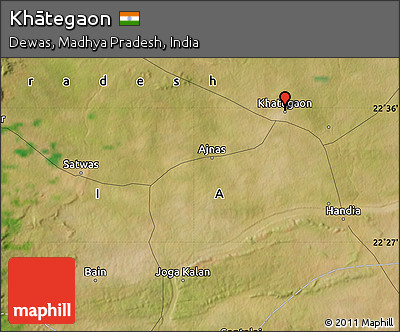Satellite Map of Khātegaon