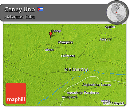 Physical 3D Map of Caney Uno