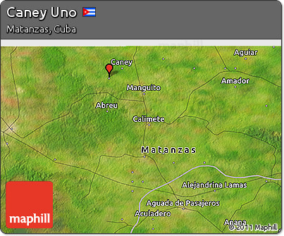 Satellite 3D Map of Caney Uno