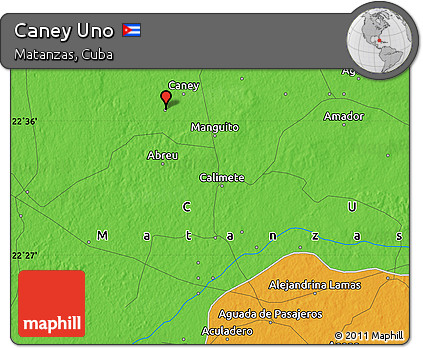 Political Map of Caney Uno