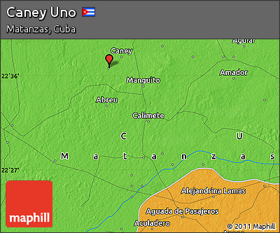 Political Map of Caney Uno
