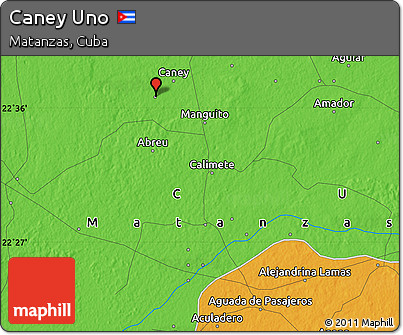 Political Map of Caney Uno