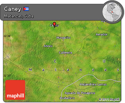 Satellite Map of Caney
