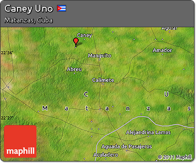 Satellite Map of Caney Uno