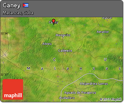 Satellite Map of Caney