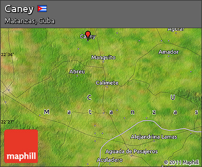 Satellite Map of Caney