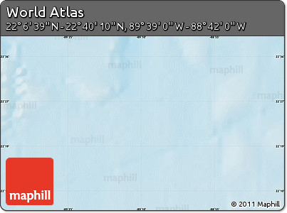 Physical Map of the Area around 22° 23' 25" N, 89° 10' 30" W