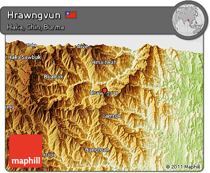 Physical 3D Map of Hrawngvun