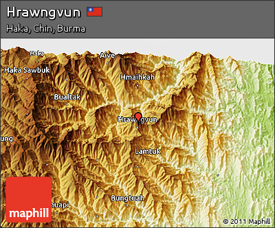 Physical 3D Map of Hrawngvun