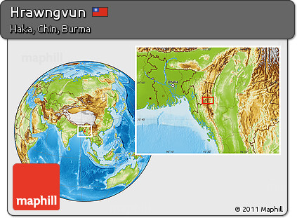 Physical Location Map of Hrawngvun