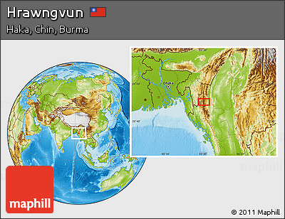 Physical Location Map of Hrawngvun