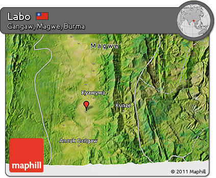 Satellite 3D Map of Labo