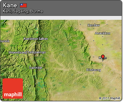 Satellite 3D Map of Kane