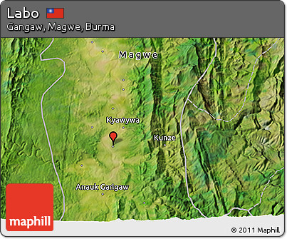 Satellite 3D Map of Labo