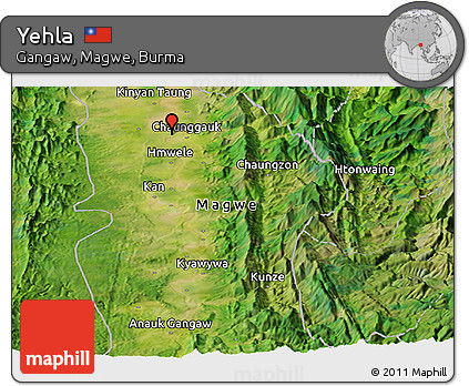 Satellite Panoramic Map of Yehla